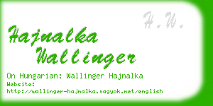 hajnalka wallinger business card